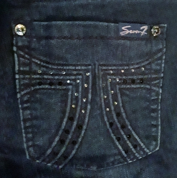 Seven7 Dark Blue Jeans - Picture 1 of 6